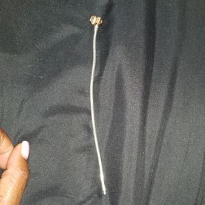 Authentic pandora bracelet with rose gold clasp.